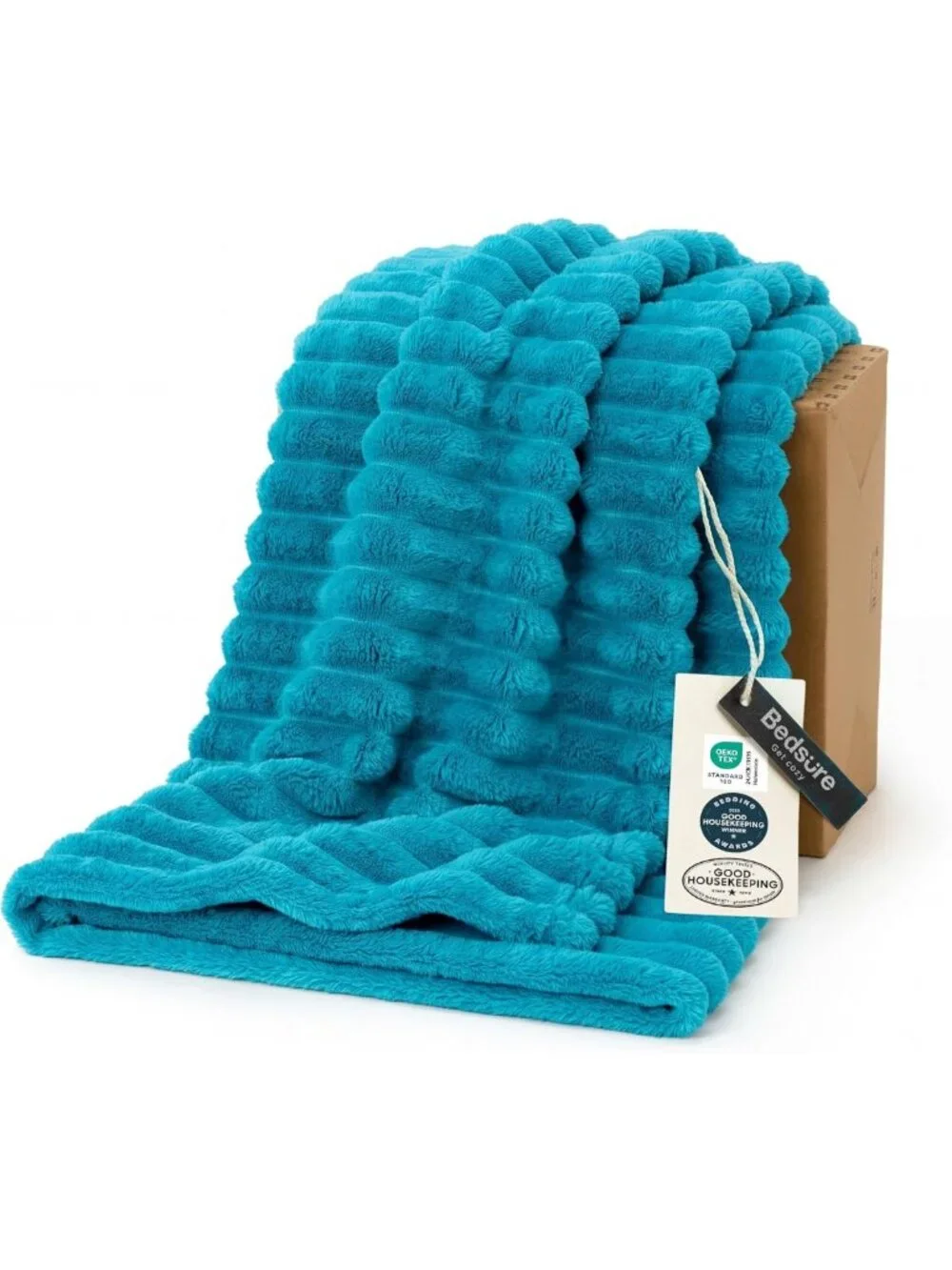 Cozy Teal Fleece Blanket for Couch | Soft Throw Blanket for Women & Girls, 50x60